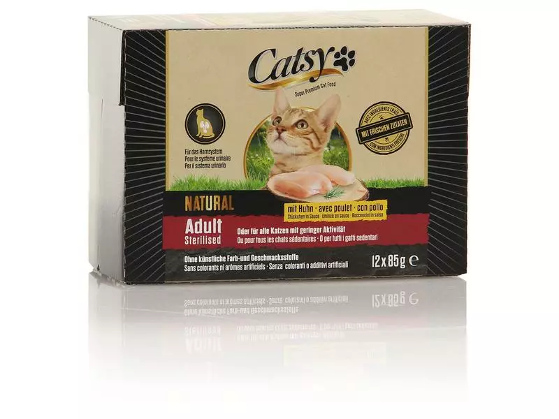 Catsy Nassfutter Adult & Ster. Cat Chicken, 12 x 85 g 3 Catsy Nassfutter Adult & Ster. Cat Chicken, 12 x 85 g