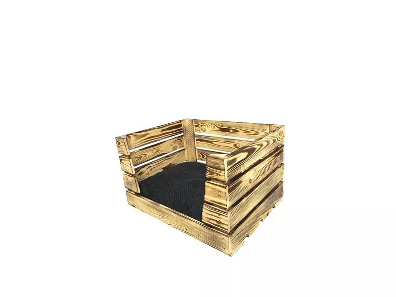 Holz Zollhaus Katzenbett Vintage geflammt, 50 x 40 x 30 cm 3 Holz Zollhaus Katzenbett Vintage geflammt, 50 x 40 x 30 cm