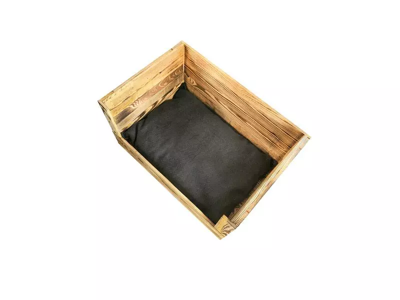 Holz Zollhaus Katzenbett Vintage geflammt, 59 x 40 x 33 cm 5 Holz Zollhaus Katzenbett Vintage geflammt, 59 x 40 x 33 cm – Bild 3