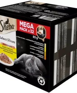 Sheba Nassfutter Selection in Sauce, Geflügel Variation, 32 x 85 g