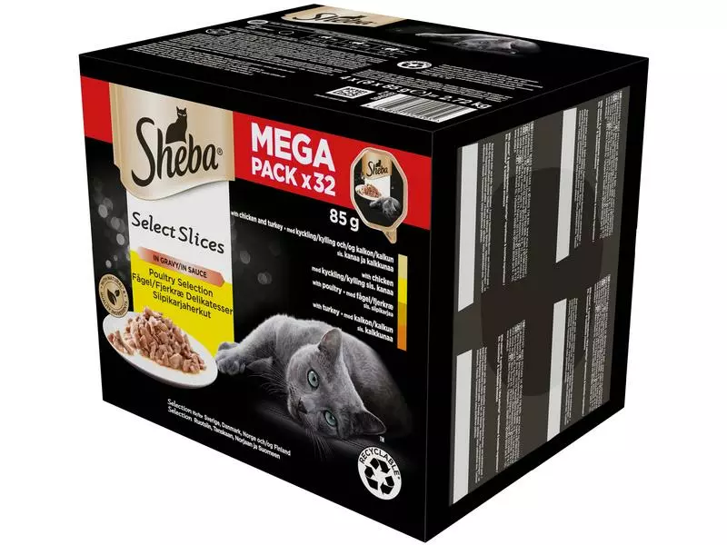 Sheba Nassfutter Selection in Sauce, Geflügel Variation, 32 x 85 g 3 Sheba Nassfutter Selection in Sauce, Geflügel Variation, 32 x 85 g