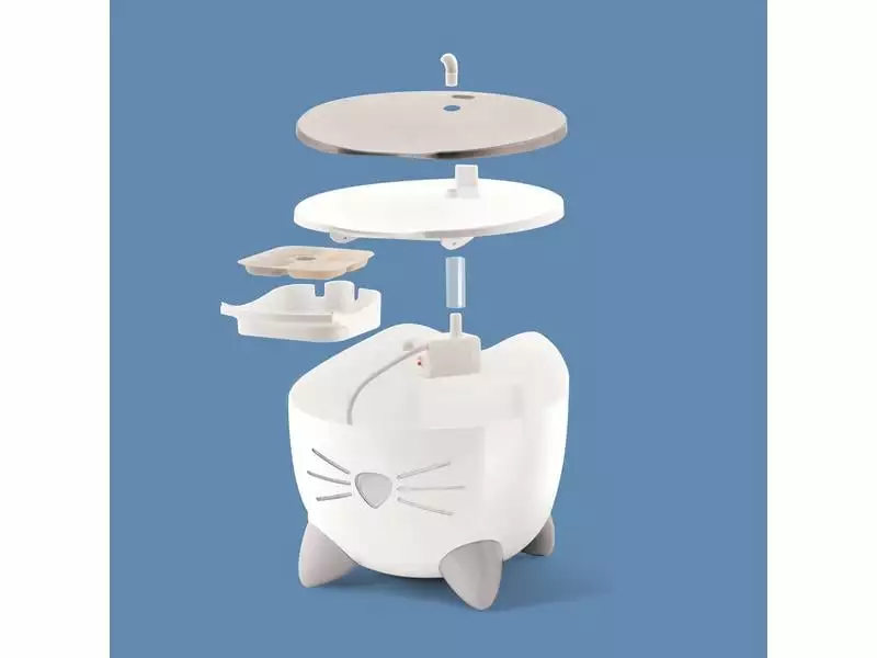 Catit Wasserautomat Pixi Smart Top Stahl, 2 l 6 Catit Wasserautomat Pixi Smart Top Stahl, 2 l – Bild 4