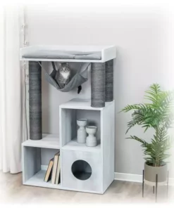 Trixie Kratzbaum mit Regalfunktion, 72 x 110 x 38 cm, Grau -Katzenwelt Verkaufsgeschäft 229900644 xxl