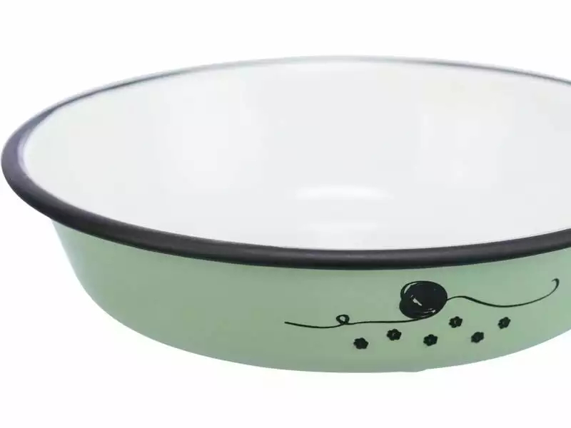 Trixie Napf Emaille/Edelstahl 0.2 l, Ø 12 cm , Grün 5 Trixie Napf Emaille/Edelstahl 0.2 l, Ø 12 cm , Grün – Bild 3