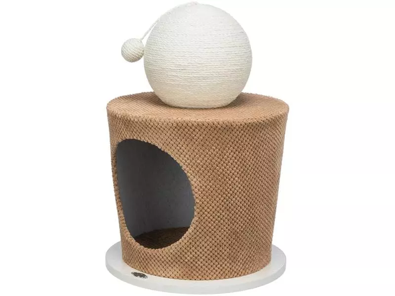Trixie Kuschelhöhle mit Kratzball, Ø 36 x 50 cm, Taupe 6 Trixie Kuschelhöhle mit Kratzball, Ø 36 x 50 cm, Taupe – Bild 4