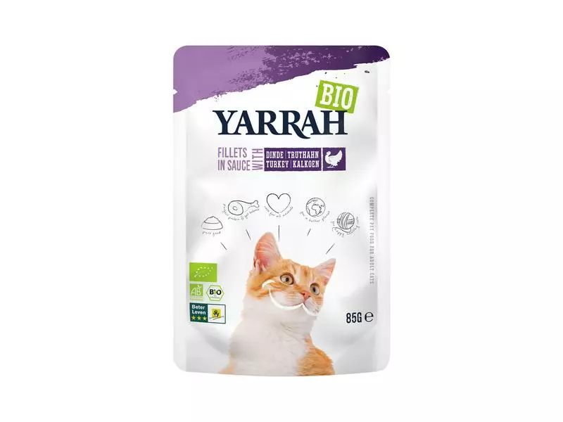 Yarrah Bio-Nassfutter Filet Truthahn, 14 x 85 g 4 Yarrah Bio-Nassfutter Filet Truthahn, 14 x 85 g – Bild 2