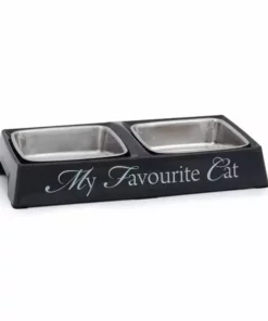 Designed by Lotte Napf-Set My Favourite Cat Grau, 2 x 0.13 l