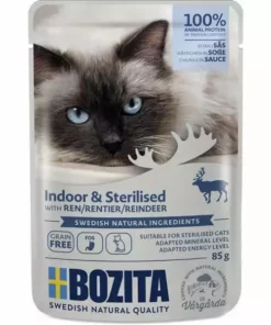 Bozita Nassfutter Pouch Häppchen in Sauce, Rentier, 85 g