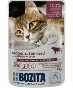 Bozita Nassfutter Pouch Häppchen in Gelée, Rind, 85 g