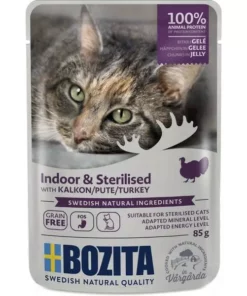 Bozita Nassfutter Pouch Häppchen in Gelée, Pute, 85 g