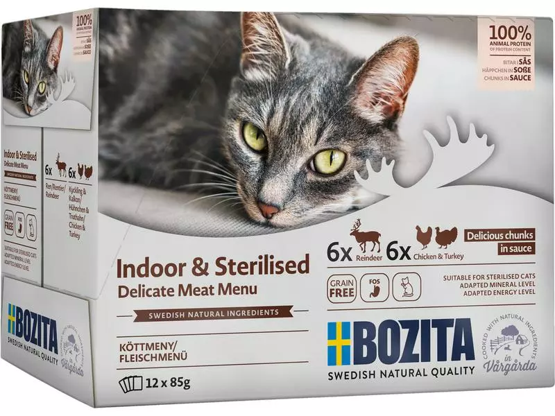 Bozita Nassfutter Pouch Häppchen in Sauce, Multibox, 12 x 85 g 3 Bozita Nassfutter Pouch Häppchen in Sauce, Multibox, 12 x 85 g