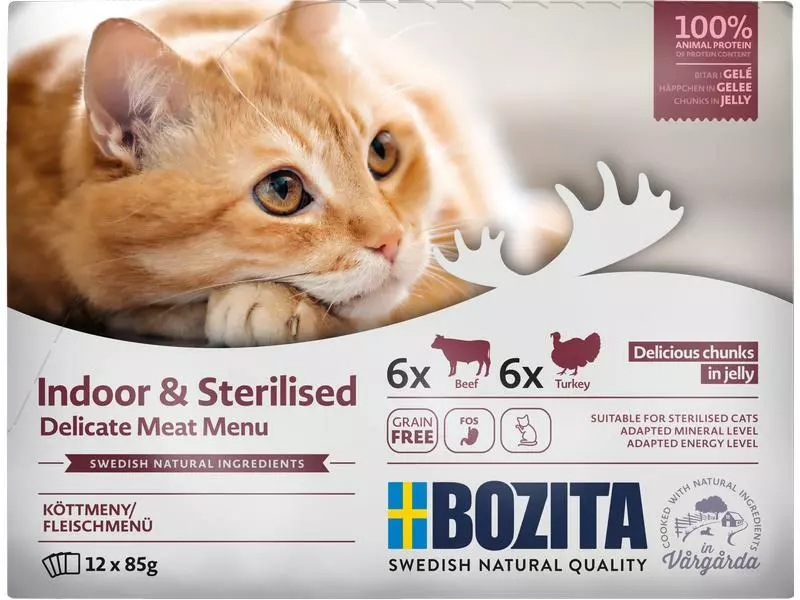 Bozita Nassfutter Pouch Häppchen in Gelée, Multibox, 12 x 85 g 4 Bozita Nassfutter Pouch Häppchen in Gelée, Multibox, 12 x 85 g – Bild 2