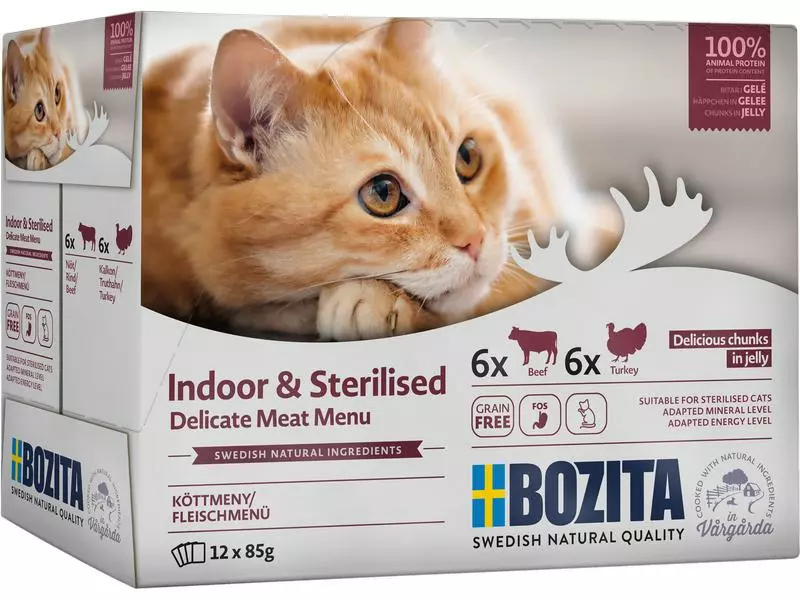 Bozita Nassfutter Pouch Häppchen in Gelée, Multibox, 12 x 85 g 3 Bozita Nassfutter Pouch Häppchen in Gelée, Multibox, 12 x 85 g