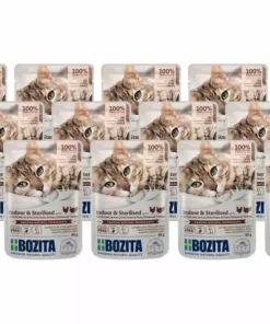 Bozita Nassfutter Pouch Häppchen in Gelée Kit, Huhn&Pute 12 x 85 g