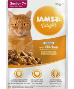 Iams Nassfutter Delights Senior Huhn 85g in Sauce