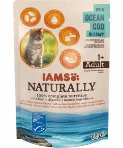 Iams Nassfutter Naturally Adult Seekabeljau 85g in Sauce
