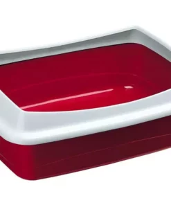 Ferplast Katzentoilette Nip 10 Plus bordeaux, mit Rand