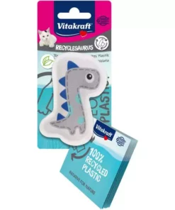 Vitakraft Katzen-Spielzeug Dino mit Catnip, Grau