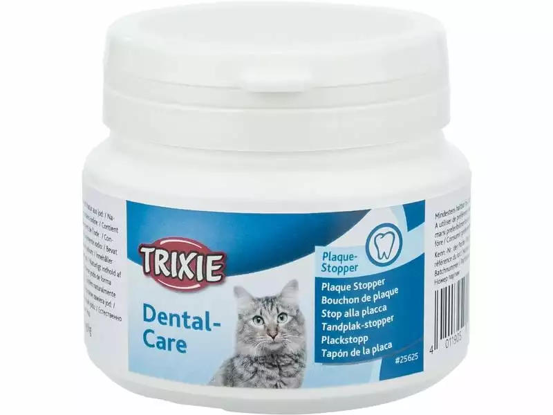 Trixie Zahnreinigung Plaque-Stopper, Pulver, 70 g, Katze 3 Trixie Zahnreinigung Plaque-Stopper, Pulver, 70 g, Katze