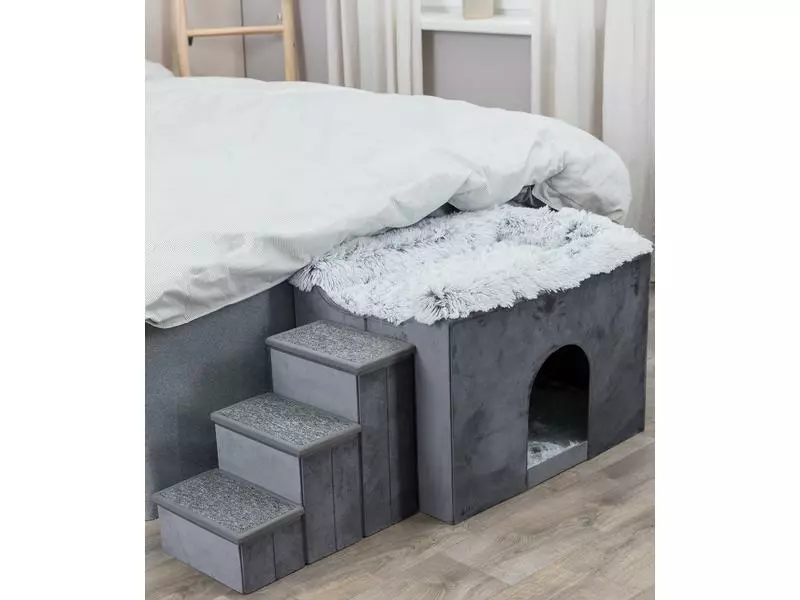 Trixie Katzenmöbel Höhle Harvey mit Treppe, Grau 5 Trixie Katzenmöbel Höhle Harvey mit Treppe, Grau – Bild 3