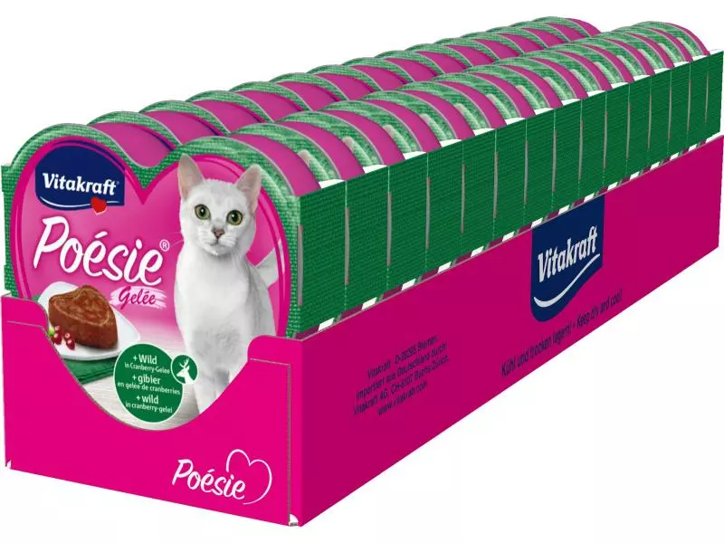 Vitakraft Nassfutter Poésie Gelee Wild & Cranberry, 15 x 85 g 3 Vitakraft Nassfutter Poésie Gelee Wild & Cranberry, 15 x 85 g