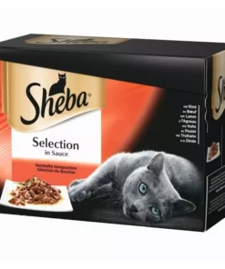 Sheba Nassfutter Selection in Sauce Herzhafte Komposition, 12 Stk.