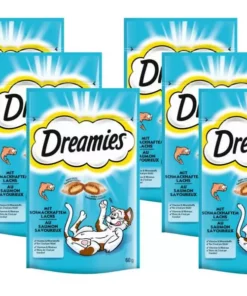 Dreamies Katzen-Snack mit Lachs, 6 x 60g