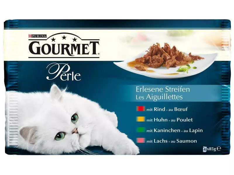 Purina Nassfutter Gourmet Perle Erlesene Streifen, 4 x 85 g 3 Purina Nassfutter Gourmet Perle Erlesene Streifen, 4 x 85 g