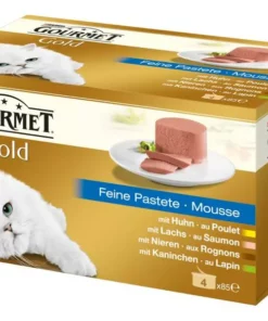 Purina Nassfutter Gourmet Gold Feine Pastete, 4 x 85 g