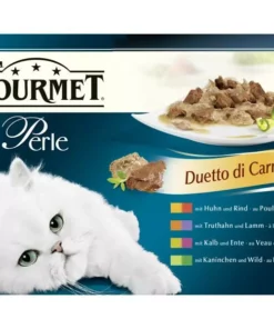 Purina Nassfutter Gourmet Perle Rind & Huhn, 4 x 85 g