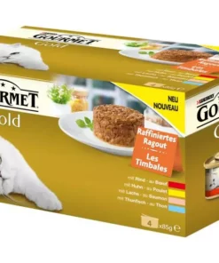 Purina Nassfutter Gourmet Gold Raffiniertes Ragout, 4 x 85 g