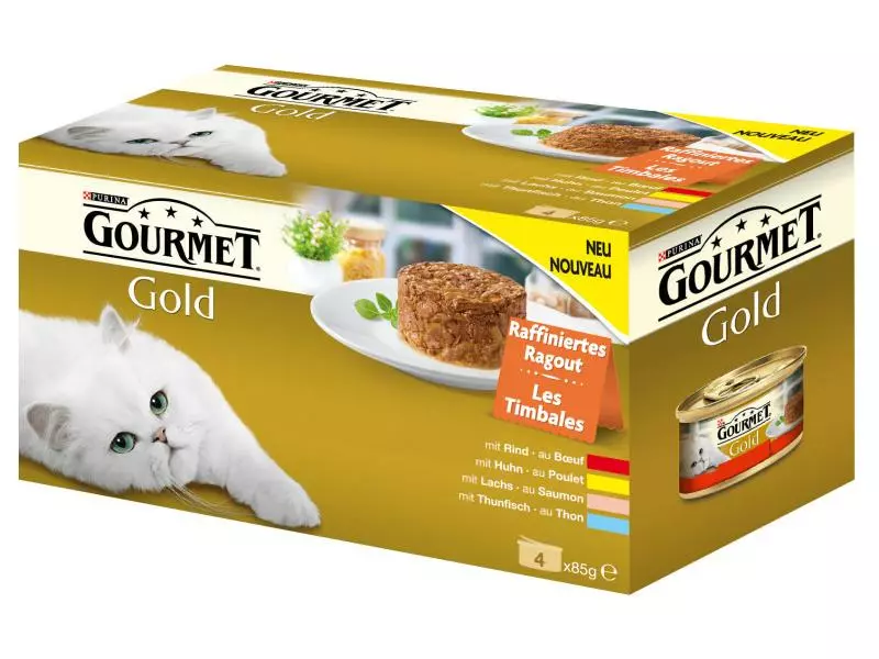 Purina Nassfutter Gourmet Gold Raffiniertes Ragout, 4 x 85 g 3 Purina Nassfutter Gourmet Gold Raffiniertes Ragout, 4 x 85 g