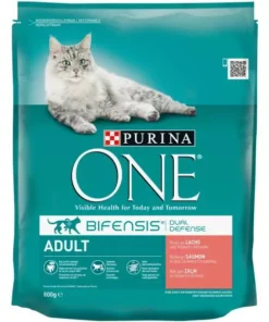 Purina ONE Trockenfutter Adult Lachs & Vollkorn, 800 g