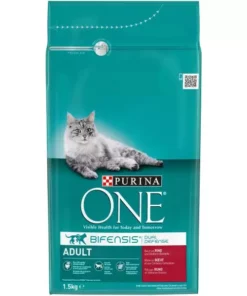 Purina ONE Trockenfutter Adult Rind & Vollkorn, 1.5 kg