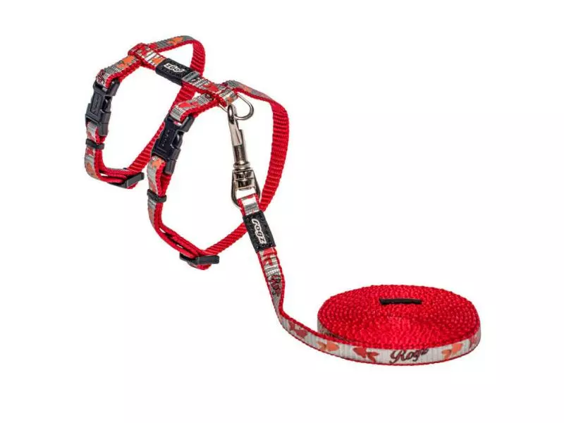 Rogz Katzengeschirr ReflectoCat rot 3 Rogz Katzengeschirr ReflectoCat rot