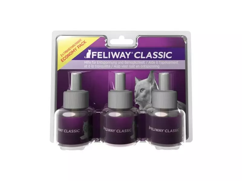Feliway Wohlbefinden Classic Nachfüllflakon, 3 Stück 3 Feliway Wohlbefinden Classic Nachfüllflakon, 3 Stück