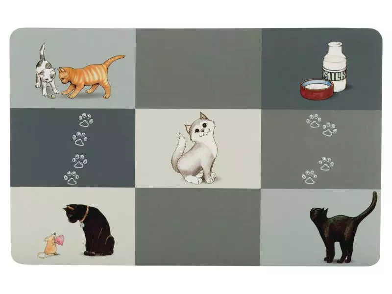 Trixie Napfunterlage Patchwork Cat 3 Trixie Napfunterlage Patchwork Cat