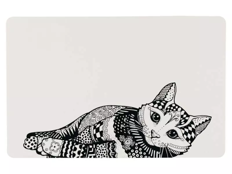 Trixie Napfunterlage mit Katzenmotiv mit Katzenmotiv 3 Trixie Napfunterlage mit Katzenmotiv mit Katzenmotiv