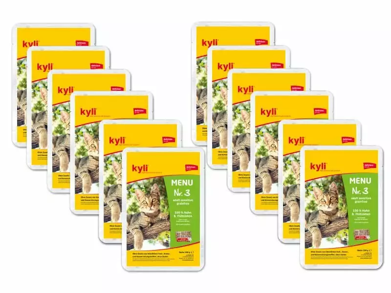 Kyli Nassfutter Adult Sensitive, Menu Nr. 3, 12 x 100 g 3 Kyli Nassfutter Adult Sensitive, Menu Nr. 3, 12 x 100 g