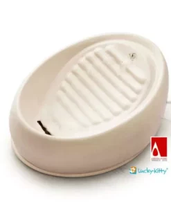 Lucky-Kitty Wasserautomat Keramik Hellbraun