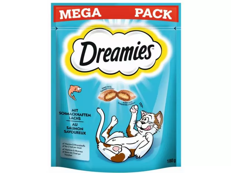 Dreamies Katzen-Snack mit Lachs, 4 x 180g 4 Dreamies Katzen-Snack mit Lachs, 4 x 180g – Bild 2