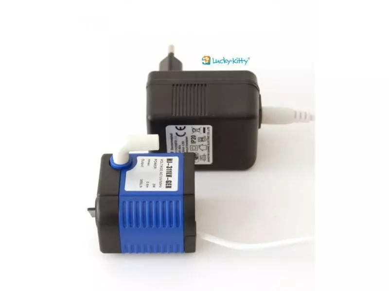 Lucky-Kitty Wasserautomat Keramik Hellbraun 5 Lucky-Kitty Wasserautomat Keramik Hellbraun – Bild 3