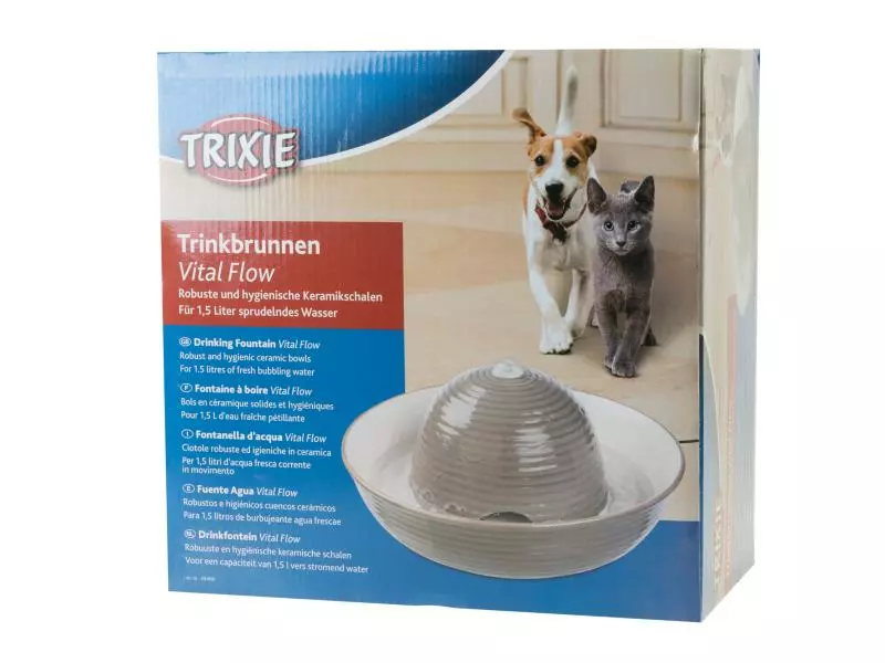 Trixie Wasserautomat Vital Flow Keramik, 1.5 l 4 Trixie Wasserautomat Vital Flow Keramik, 1.5 l – Bild 2