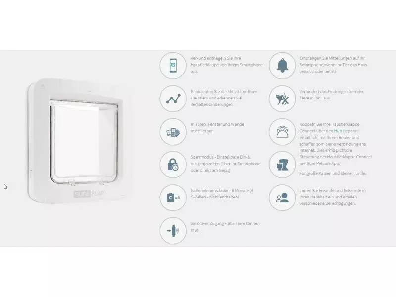 SureFlap Freilauftür Connect XL mit Mikrochip-Erkennung 9 SureFlap Freilauftür Connect XL mit Mikrochip-Erkennung – Bild 7