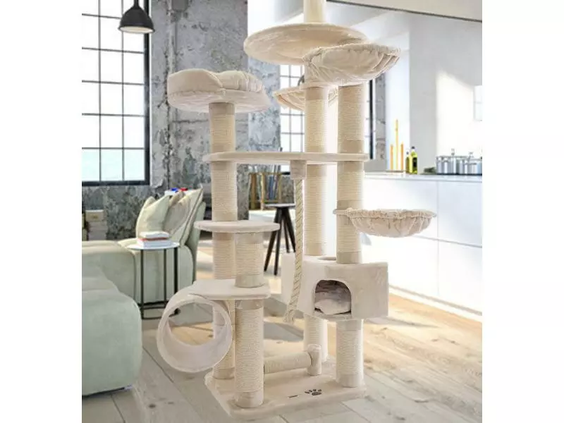 PetHomes Kratzbaum Swiss Dream 230 - 255 cm Beige 5 PetHomes Kratzbaum Swiss Dream 230 - 255 cm Beige – Bild 3