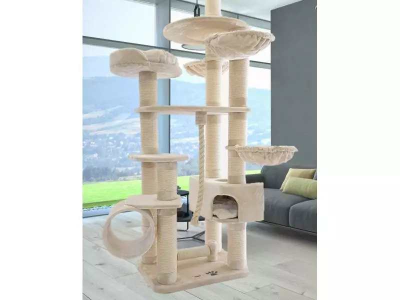 PetHomes Kratzbaum Swiss Dream 230 - 255 cm Beige 8 PetHomes Kratzbaum Swiss Dream 230 - 255 cm Beige – Bild 6