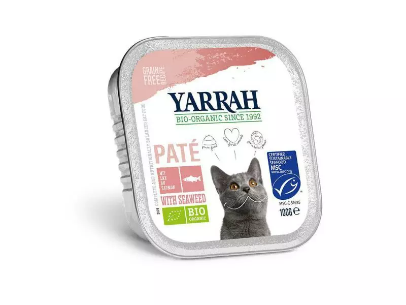 Yarrah Bio-Nassfutter Paté mit Lachs, 16 x 100 g 4 Yarrah Bio-Nassfutter Paté mit Lachs, 16 x 100 g – Bild 2