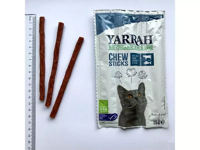 Yarrah Chew Sticks Bio-Kaustangen für Katzen, 15 g 4 Yarrah Chew Sticks Bio-Kaustangen für Katzen, 15 g – Bild 2