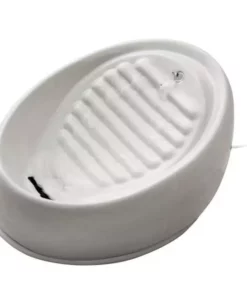 Lucky-Kitty Wasserautomat Keramik, Grau Grau