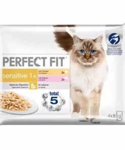 Perfect Fit Nassfutter Sensitive mit Lachs & Huhn 4 x 85 g